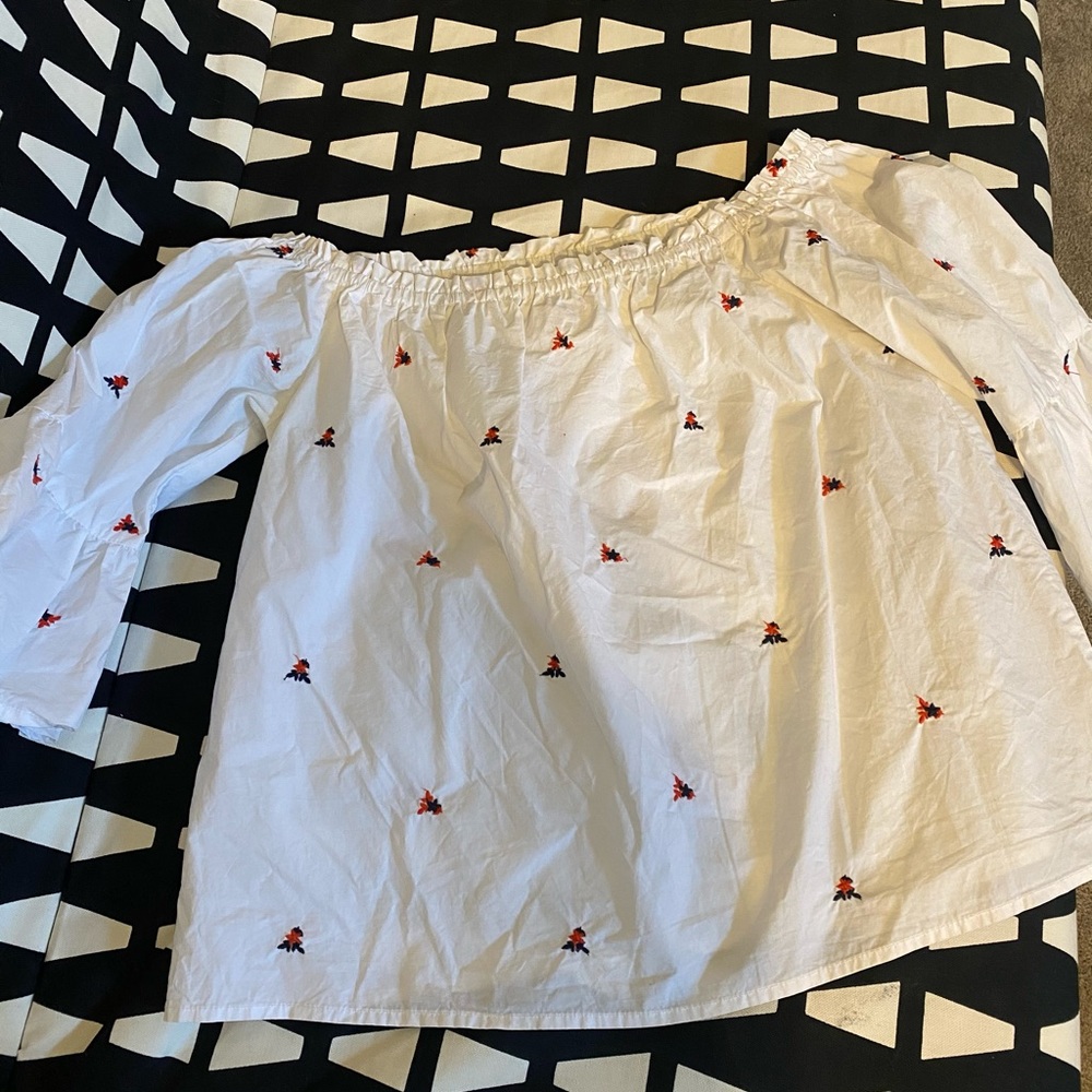 Bell sleeve off shoulder top